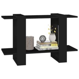 Berkfield Home Book Cabinet/Room Divider Black 80x30x51 cm - Size: 80 x 30 x 51 cm - thumbnail 4
