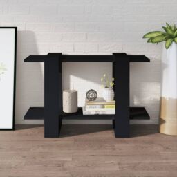 Berkfield Home Book Cabinet/Room Divider Black 80x30x51 cm - Size: 80 x 30 x 51 cm - thumbnail 3