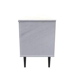 Ready Assembled 2 U Fuji 2 Door 1 Drawer Wide TV Unit (Ready Assembled) in Off-White - thumbnail 2