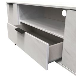 Ready Assembled 2 U Fuji 2 Door 1 Drawer Wide TV Unit (Ready Assembled) in Off-White - thumbnail 5
