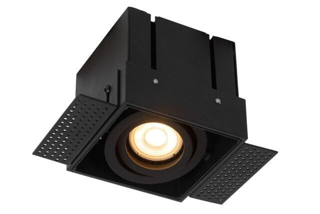 Lucide 'TRIMLESS' Dimmable Rotatable Stylish Indoor Recessed Downlight 1xGU10 in Black - image 1