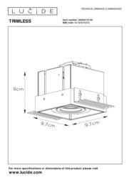 Lucide 'TRIMLESS' Dimmable Rotatable Stylish Indoor Recessed Downlight 1xGU10 in Black - thumbnail 3
