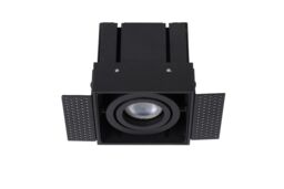 Lucide 'TRIMLESS' Dimmable Rotatable Stylish Indoor Recessed Downlight 1xGU10 in Black - thumbnail 2