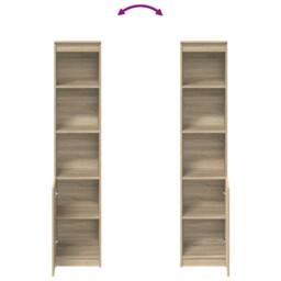 Berkfield Home Highboard Sonoma Oak 37.5x35x180 cm Engineered Wood in Light Tan - thumbnail 8
