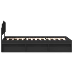 Berkfield Home Bed Frame with Headboard Black 90 x 190 cm Solid Pine Wood - thumbnail 8