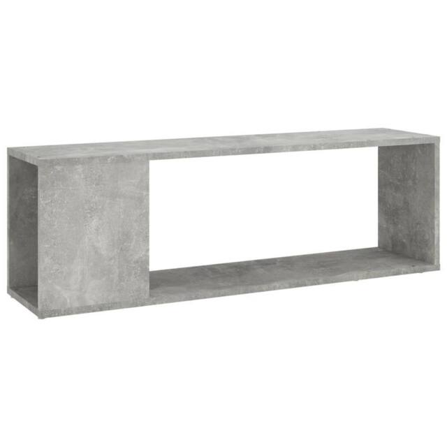 Berkfield Home TV Cabinet Concrete Grey 100x24x32 cm Engineered Wood - Size: 100 x 24 x 32 cm - image 1