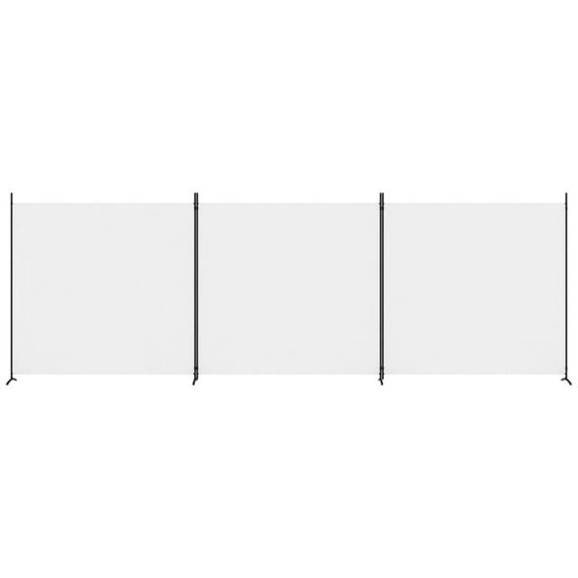 Berkfield Home Durable 3-Panel Room Divider White 525x180 cm Fabric - image 1