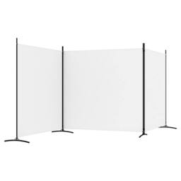 Berkfield Home Durable 3-Panel Room Divider White 525x180 cm Fabric - thumbnail 5