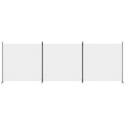 Berkfield Home Durable 3-Panel Room Divider White 525x180 cm Fabric