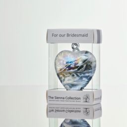 Sienna Glass 8cm Friendship Heart For Our Bridesmaid Pastel Silver - thumbnail 4