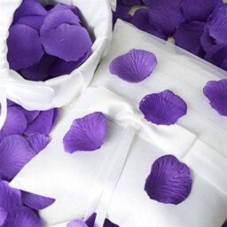 Shatchi 200pcs Dark Purple Silk Rose Petals Wedding Mothers Day Wedding Confetti Anniversary Table Decorations - thumbnail 4