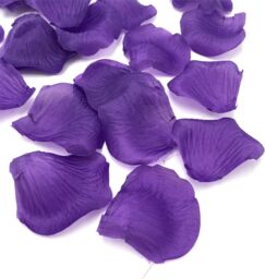 Shatchi 200pcs Dark Purple Silk Rose Petals Wedding Mothers Day Wedding Confetti Anniversary Table Decorations - thumbnail 5