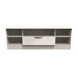 Ready Assembled 2 U Holborn Wide 1 Drawer TV & Media Unit (Ready Assembled) in Taupe - Size: Large