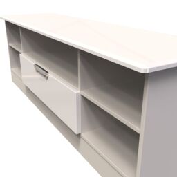 Ready Assembled 2 U Holborn Wide 1 Drawer TV & Media Unit (Ready Assembled) in Taupe - Size: Large - thumbnail 4