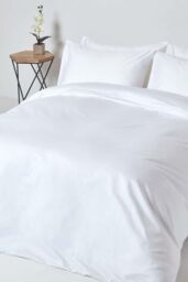 Homescapes Egyptian Cotton Flat Sheet 1000 Thread Count in White - Size: Super King Flat - thumbnail 4