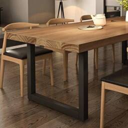 SPETLEK 2PCS Square Industrial Metal Table Legs L35 in Black - Size: 0.6m2 - thumbnail 3