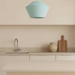 CGC Lighting Celest Pastel Green Spherical Cotton Fabric 30cm Lampshade - thumbnail 2