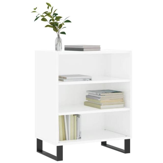 Berkfield Home Sideboard High Gloss White 57x35x70 cm Engineered Wood - Size: 57 x 35 x 70 cm - image 1