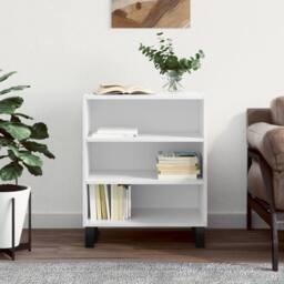 Berkfield Home Sideboard High Gloss White 57x35x70 cm Engineered Wood - Size: 57 x 35 x 70 cm - thumbnail 2
