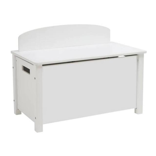 Liberty House Toys Kids Classic White Toy Box - Wooden - H475 x W680 x D375mm - image 1