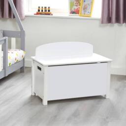 Liberty House Toys Kids Classic White Toy Box - Wooden - H475 x W680 x D375mm - thumbnail 4