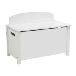 Liberty House Toys Kids Classic White Toy Box - Wooden - H475 x W680 x D375mm - thumbnail 1