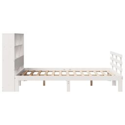 Berkfield Home Bookcase Bed without Mattress White 160x200cm Solid Wood Pine - Size: 160x200 cm - thumbnail 5
