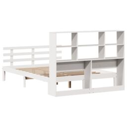 Berkfield Home Bookcase Bed without Mattress White 160x200cm Solid Wood Pine - Size: 160x200 cm - thumbnail 6
