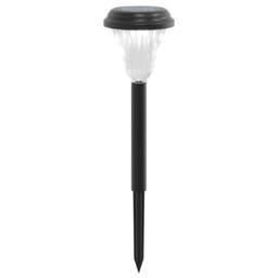 Berkfield Home Solar Pathway Lights with Ground Spikes 12 pcs White in Black - thumbnail 1