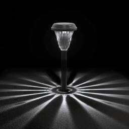 Berkfield Home Solar Pathway Lights with Ground Spikes 12 pcs White in Black - thumbnail 7