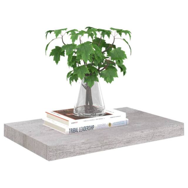 Berkfield Home Durable Floating Wall Shelves 4 pcs Concrete Grey 50x23x3.8 cm MDF - image 1