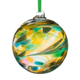 Sienna Glass 10cm Friendship Ball Peridot in Bright Green