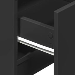 Berkfield Home Bedside Cabinet with 2 Drawers Black 40x36x50 cm in Brown - Size: 40 x 36 x 50 cm - thumbnail 8