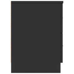 Berkfield Home Bedside Cabinet with 2 Drawers Black 40x36x50 cm in Brown - Size: 40 x 36 x 50 cm - thumbnail 6