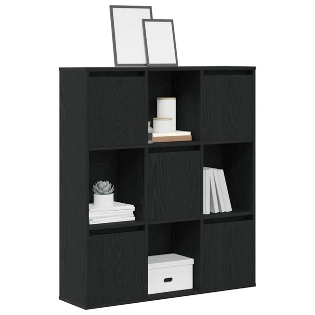 Berkfield Home Bookcase Black Oak 89x24x101.5 cm Engineered Wood - image 1