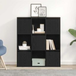 Berkfield Home Bookcase Black Oak 89x24x101.5 cm Engineered Wood - thumbnail 3