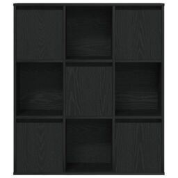 Berkfield Home Bookcase Black Oak 89x24x101.5 cm Engineered Wood - thumbnail 4