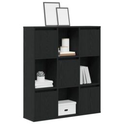 Berkfield Home Bookcase Black Oak 89x24x101.5 cm Engineered Wood - thumbnail 1