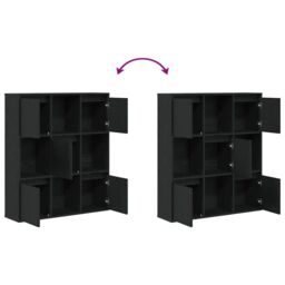 Berkfield Home Bookcase Black Oak 89x24x101.5 cm Engineered Wood - thumbnail 7