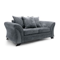 Abakus Direct Farrow Crushed Chenille 2 SeaterSofa in Dark Grey - thumbnail 3