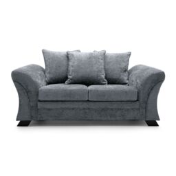 Abakus Direct Farrow Crushed Chenille 2 SeaterSofa in Dark Grey - thumbnail 2