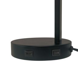 Nordlux Modern Indoor Table Lamp Black Metal E14 USB-C - Mains Powered, IP20 - thumbnail 4