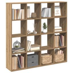 Berkfield Home Classic Book Cabinet Artisian Oak 102x29x143 cm Engineered Wood in Brown - Size: 102 x 29 x 143 cm - thumbnail 4