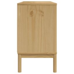 Berkfield Home Sideboard FLORO Wax Brown 114x43x74 cm Solid Wood Pine - Size: 114 x 43 x 74 cm - thumbnail 6