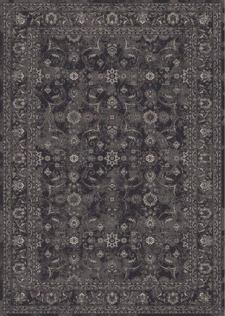 THE RUGS Nuza Vintage Washable Rug - Ultra Soft Polyamide Non Slip Design in Black - Size: 120 cm x 160 cm - image 1