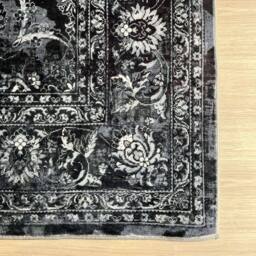 THE RUGS Nuza Vintage Washable Rug - Ultra Soft Polyamide Non Slip Design in Black - Size: 120 cm x 160 cm - thumbnail 2