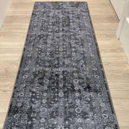 THE RUGS Nuza Vintage Washable Rug - Ultra Soft Polyamide Non Slip Design in Black - Size: 120 cm x 160 cm - thumbnail 6