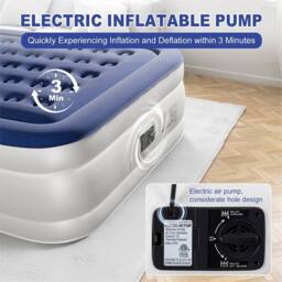EONLION Blue 203*152*45cm Inflatable Air Bed Mattress - Size: Double - thumbnail 3