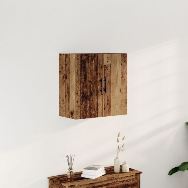 Berkfield Home Wall-Mounted Cabinet Old Wood 60x31, 5x60 cm Engineered Wood in Brown - image 1