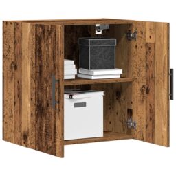 Berkfield Home Wall-Mounted Cabinet Old Wood 60x31, 5x60 cm Engineered Wood in Brown - thumbnail 3